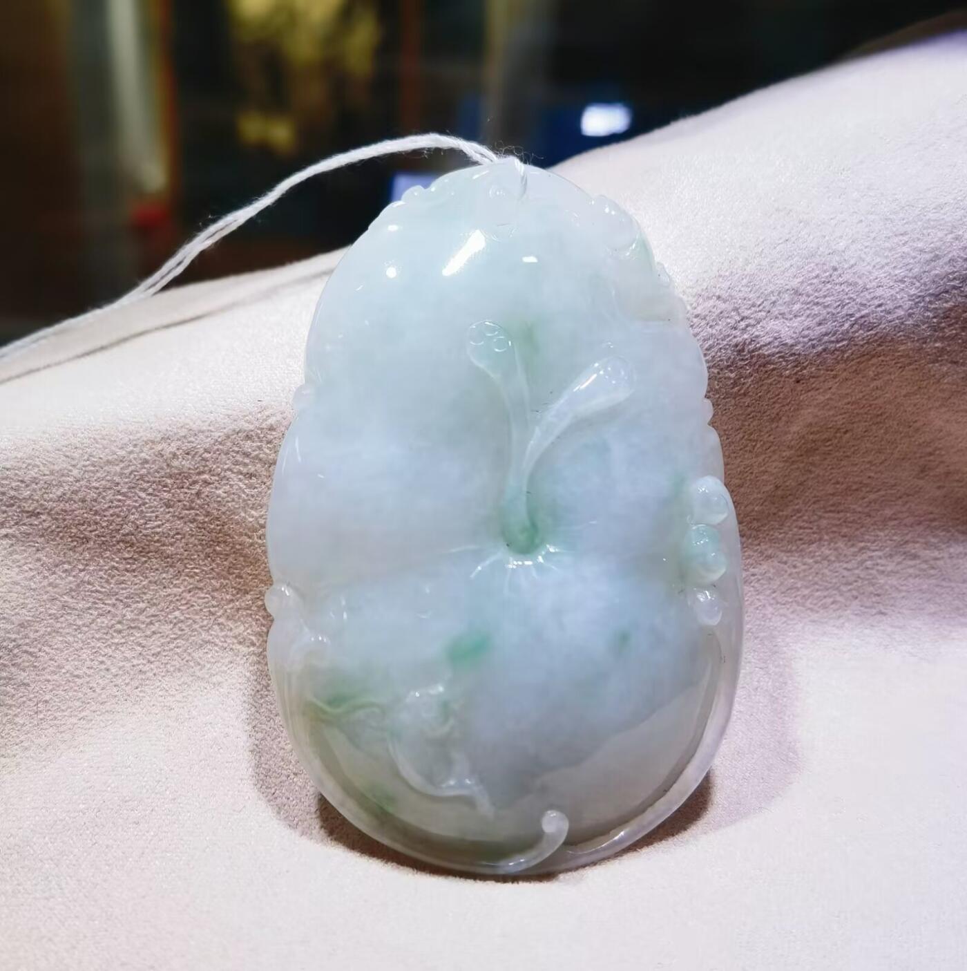 純天然A貨翡翠吊墜掛件“和和美美” 自然之珍，寓意之美